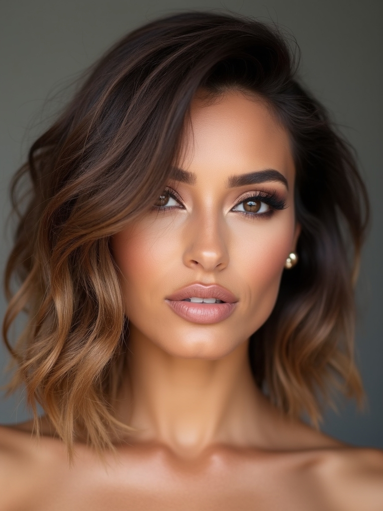 face framing warm honey highlights