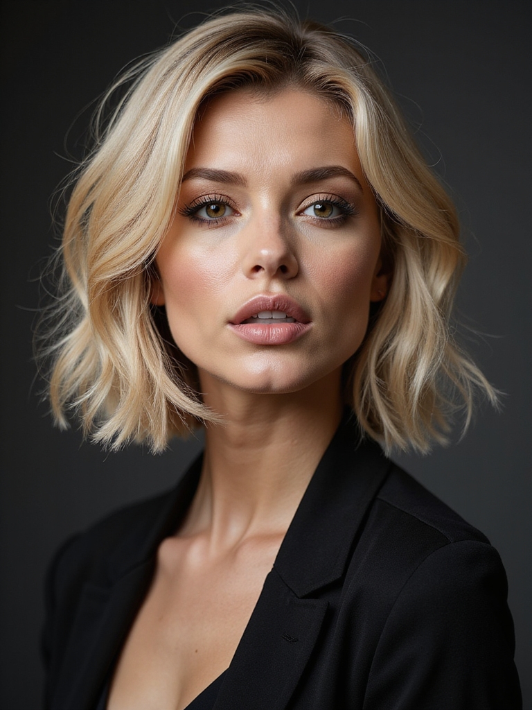 feathered bob adds volume