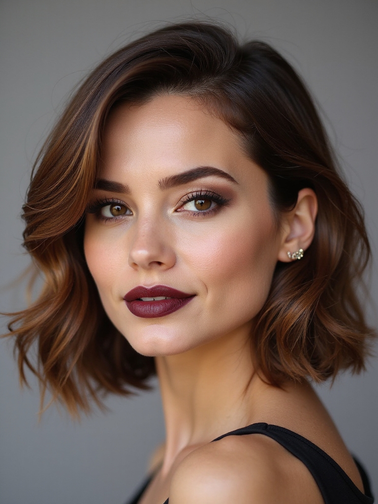 feathered micro bob elegance