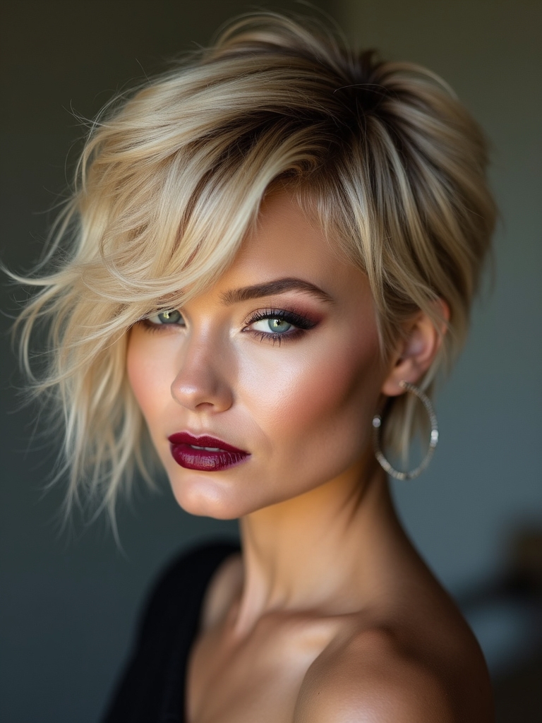 feathered razor cut textured layers