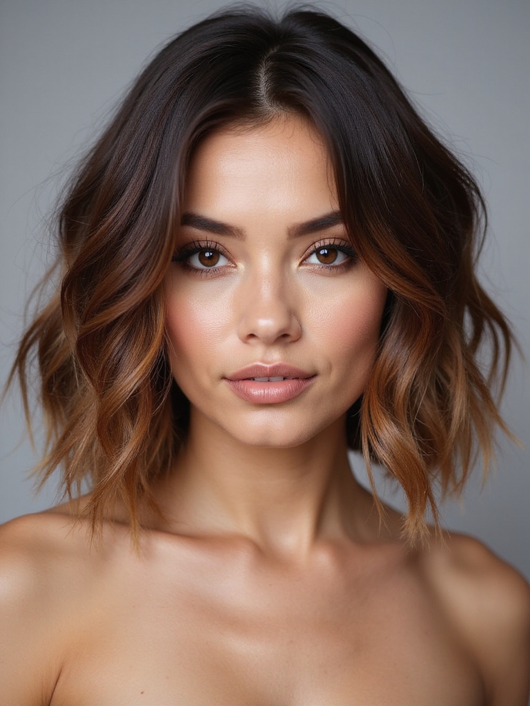 feathered wispy tapered bob