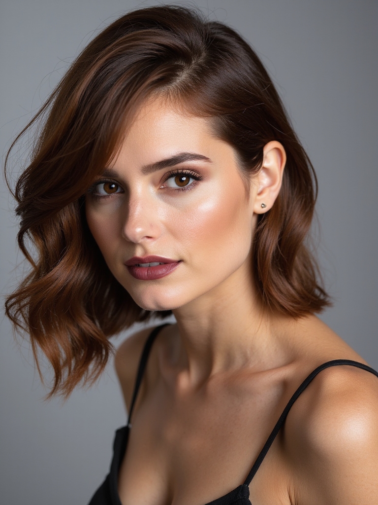 graduated asymmetrical bob haircut