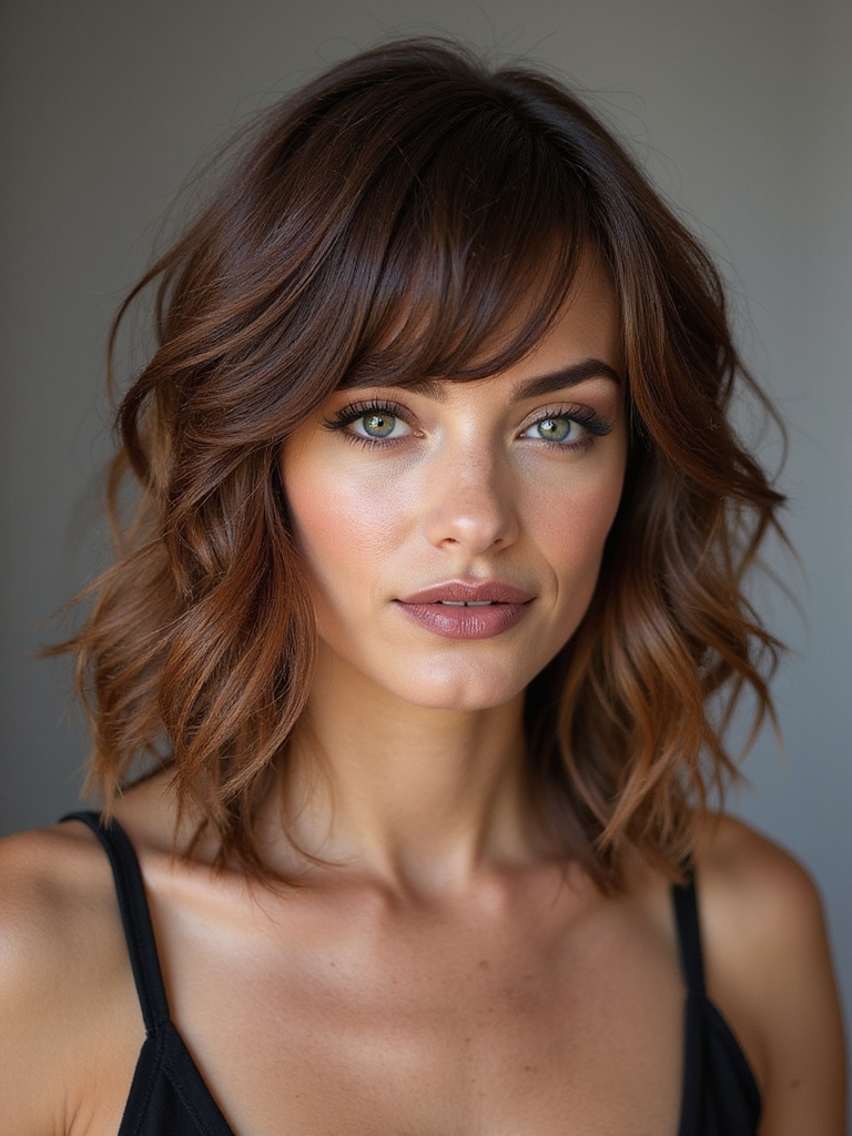 graduated face framing feathered layers