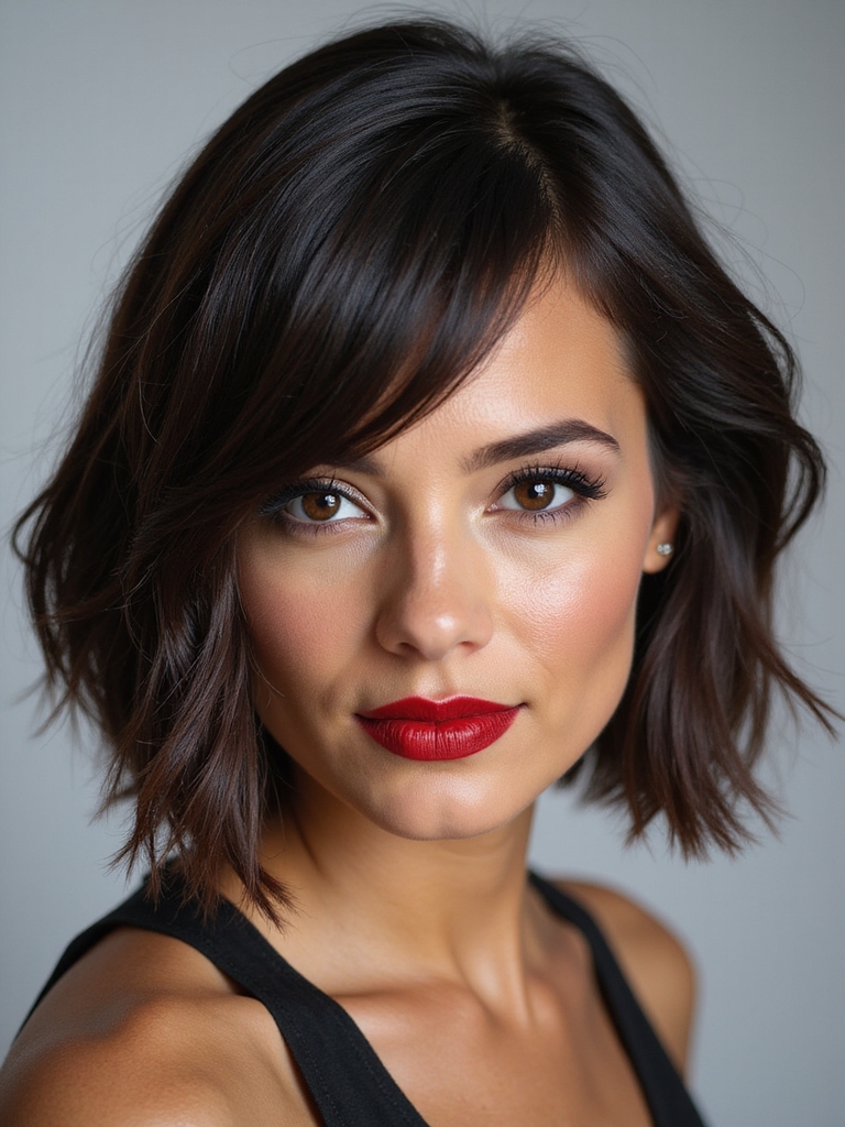 graduated stacked bob silhouette
