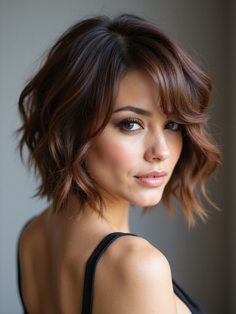 graduated wavy bob volume