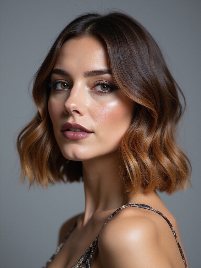 icy platinum with caramel