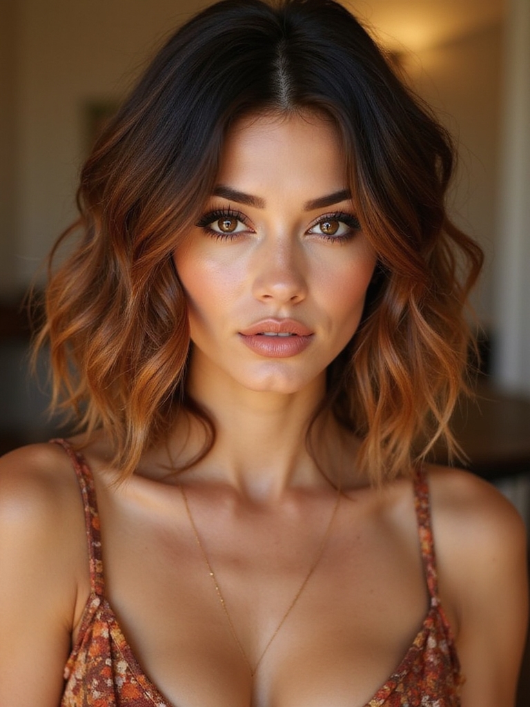 inverted a line bohemian bob
