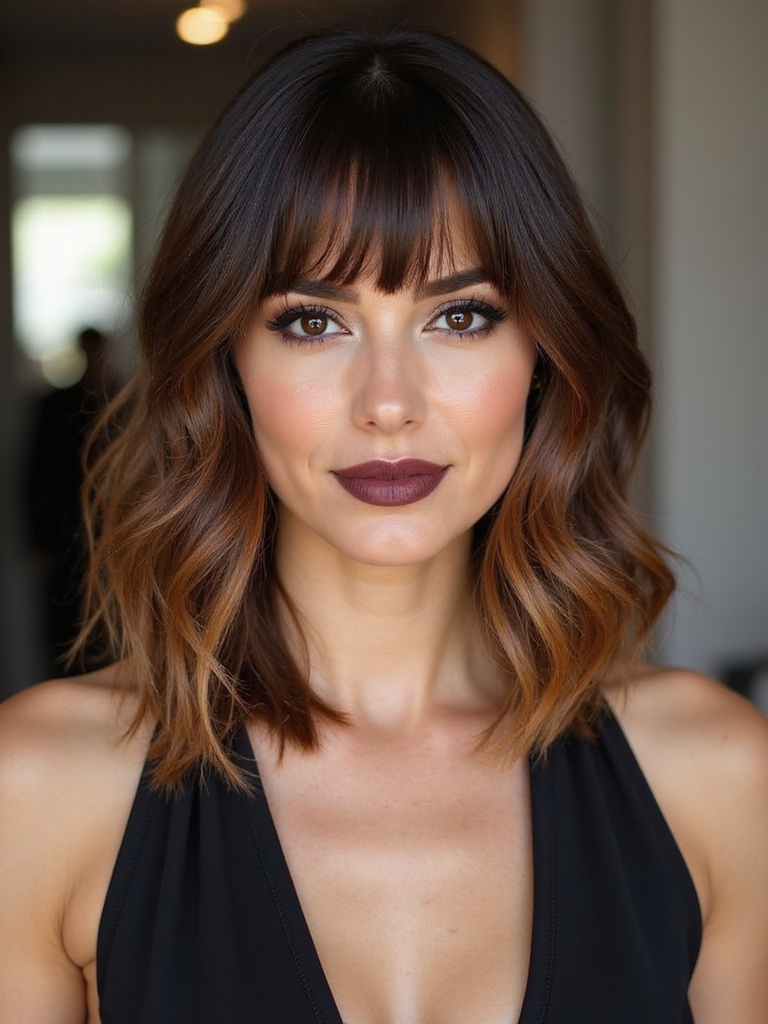 inverted angled bob with layers