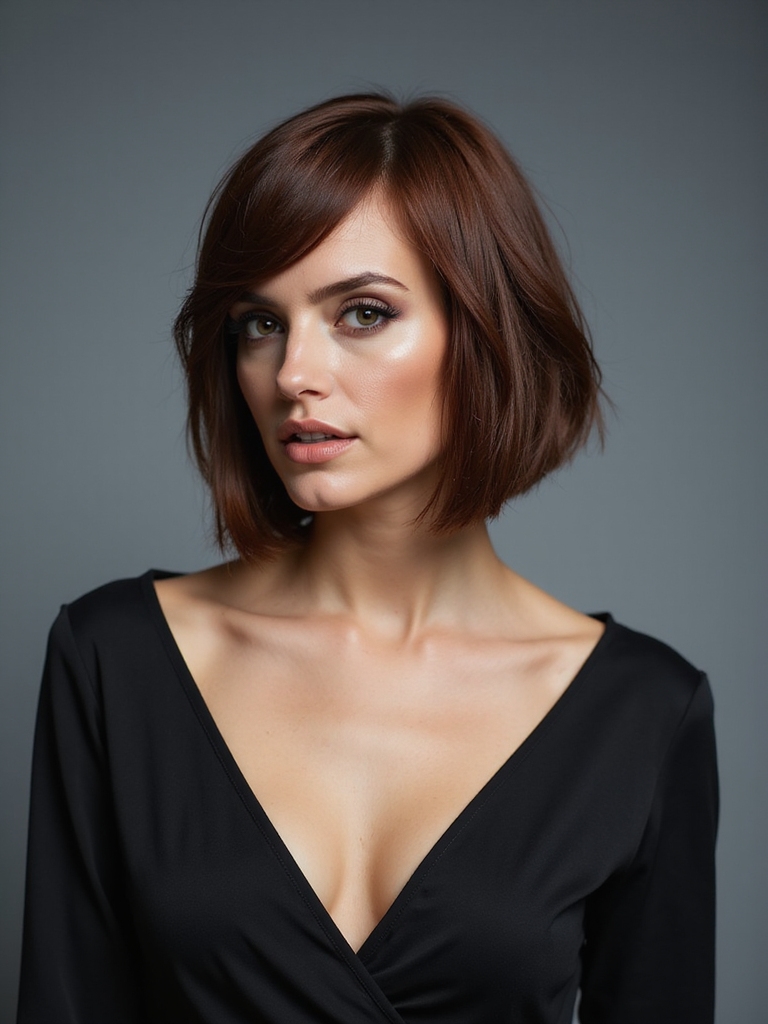 inverted tapered nape bob
