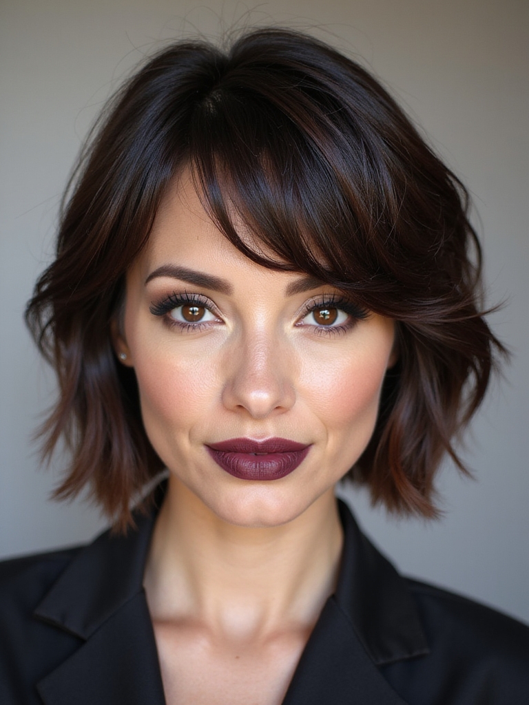 jagged razored textured bob
