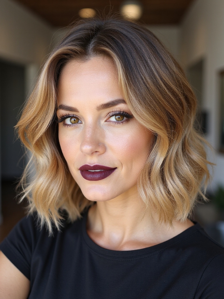 layered shoulder bob volume