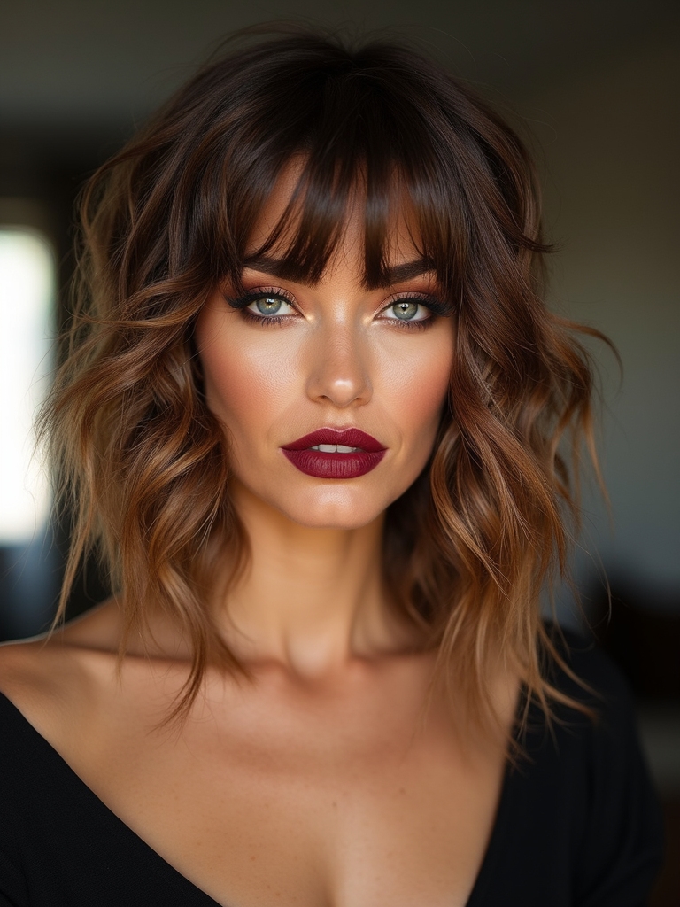 layered volumizing shag mullet