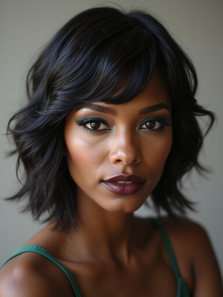 light layered asymmetrical bob