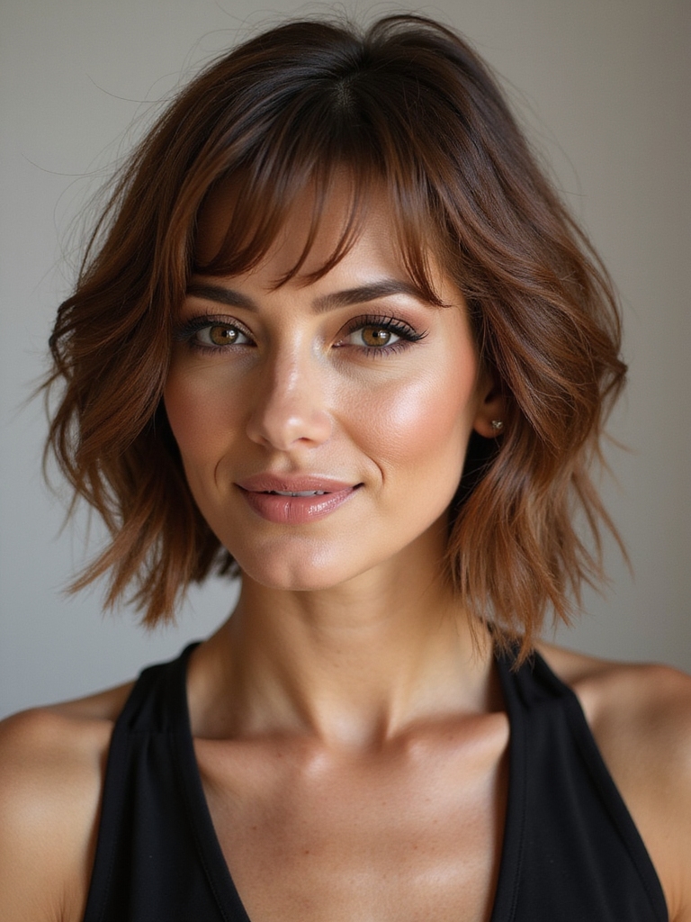 light playful butterfly bob