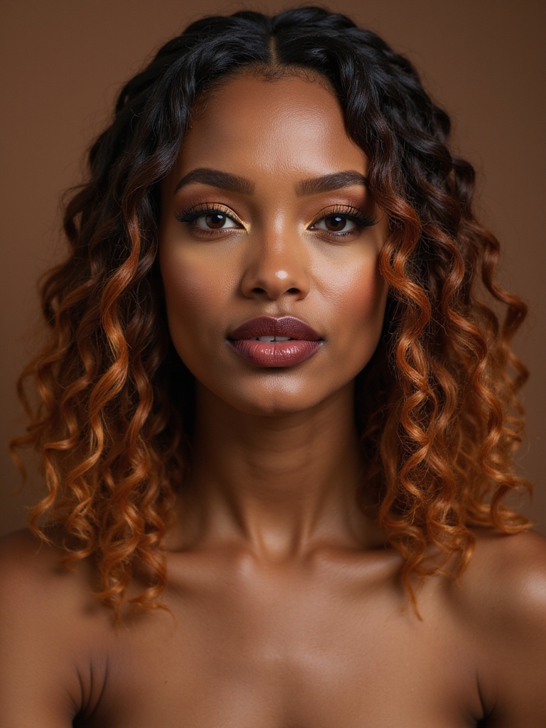 lightly curled layered boho bob