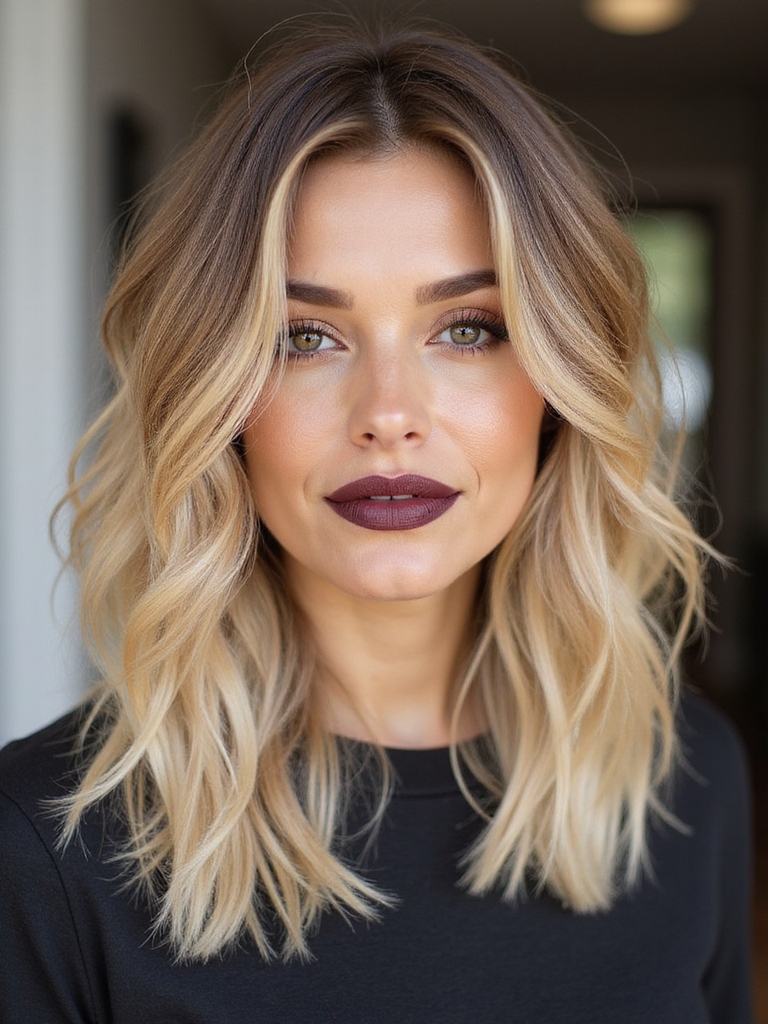 lived in sun kissed textured bob