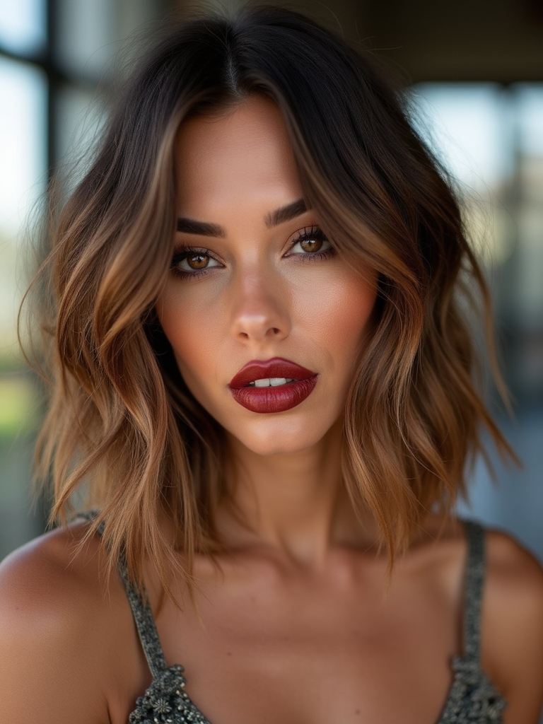 long angled bob versatility