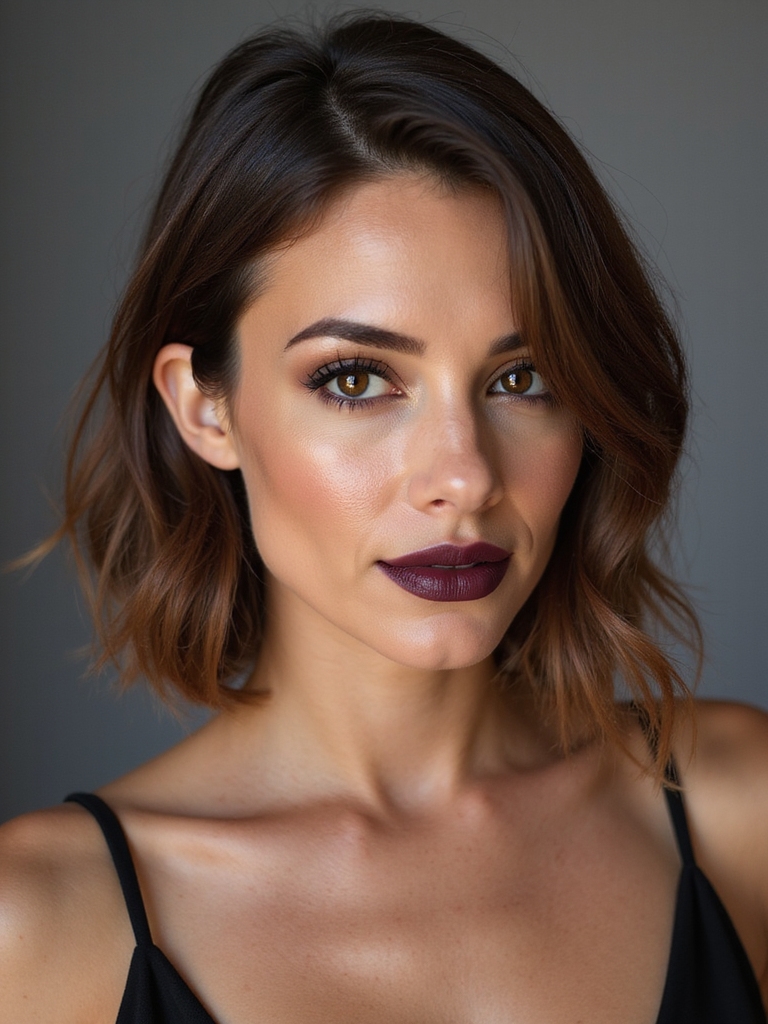long angled bob volume