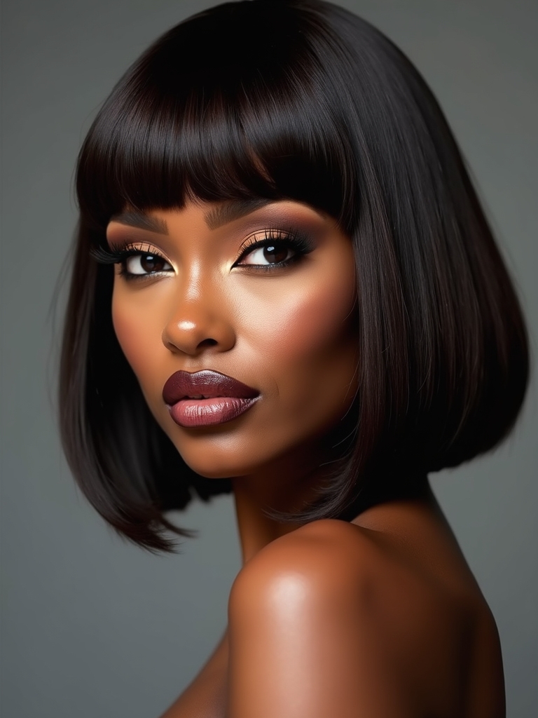 long bob with bangs