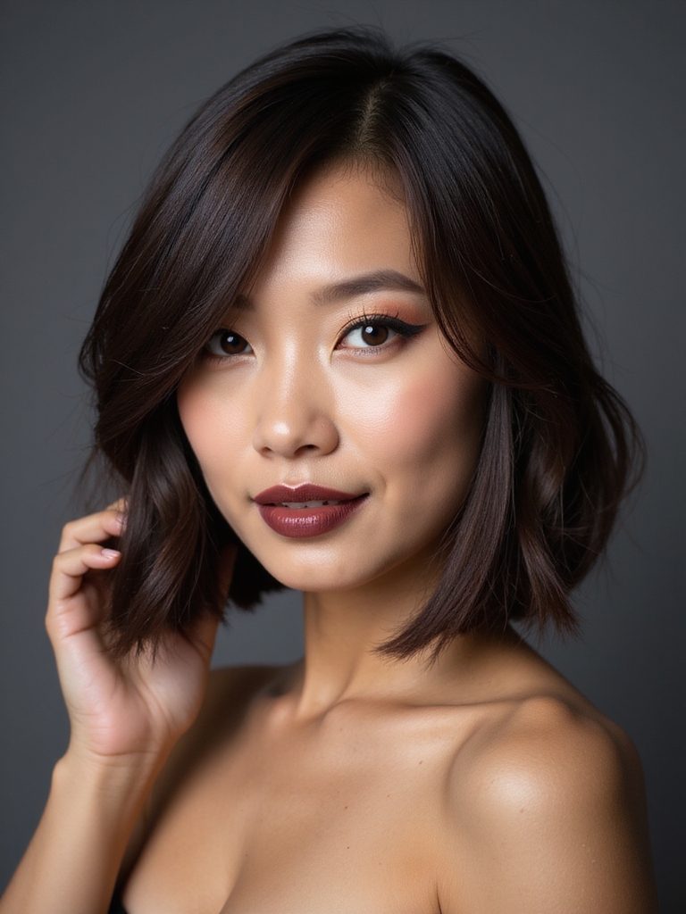 long framed graduated korean bob