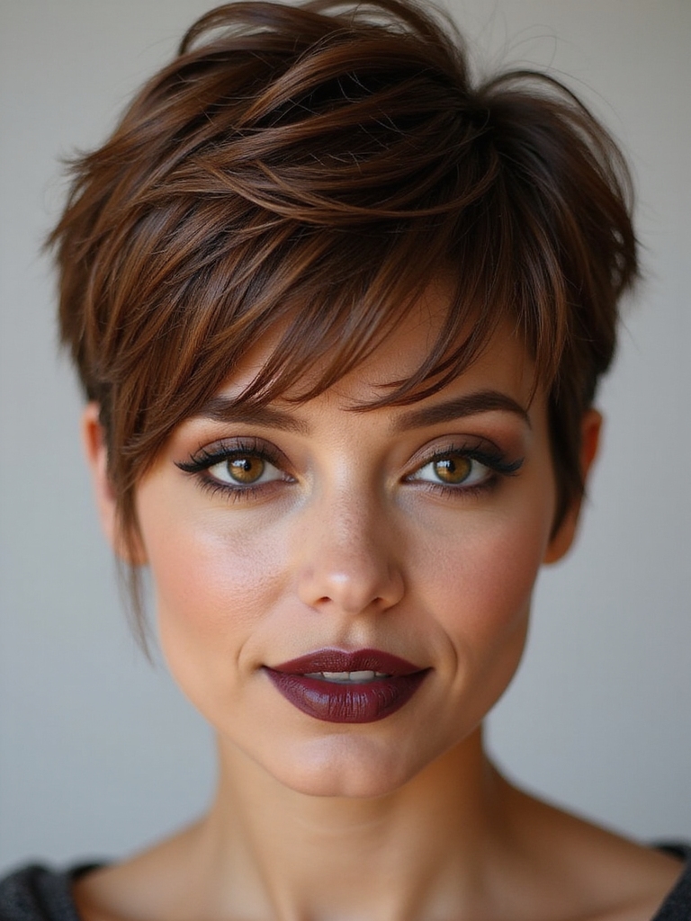 long top textured shag pixie