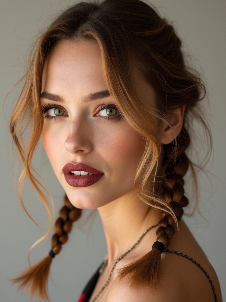 loose boho fishtail accents