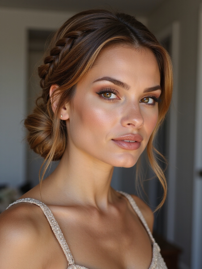low loose braided bun