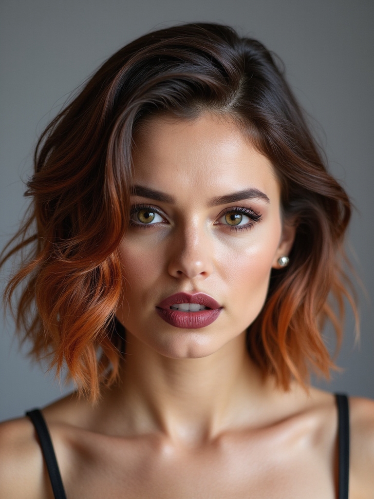 medium bob with piecey ends