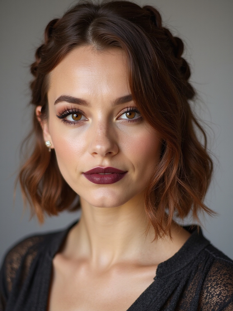 milkmaid halo braids bob