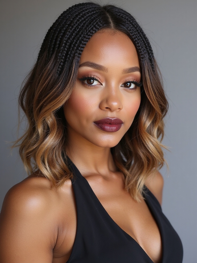 modern knotless bob braids