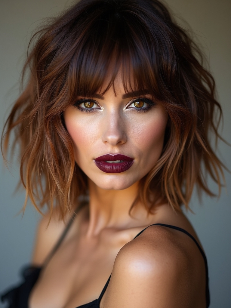 piecey edgy textured french bob