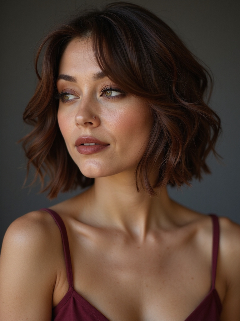 piecey razor cut layered bob
