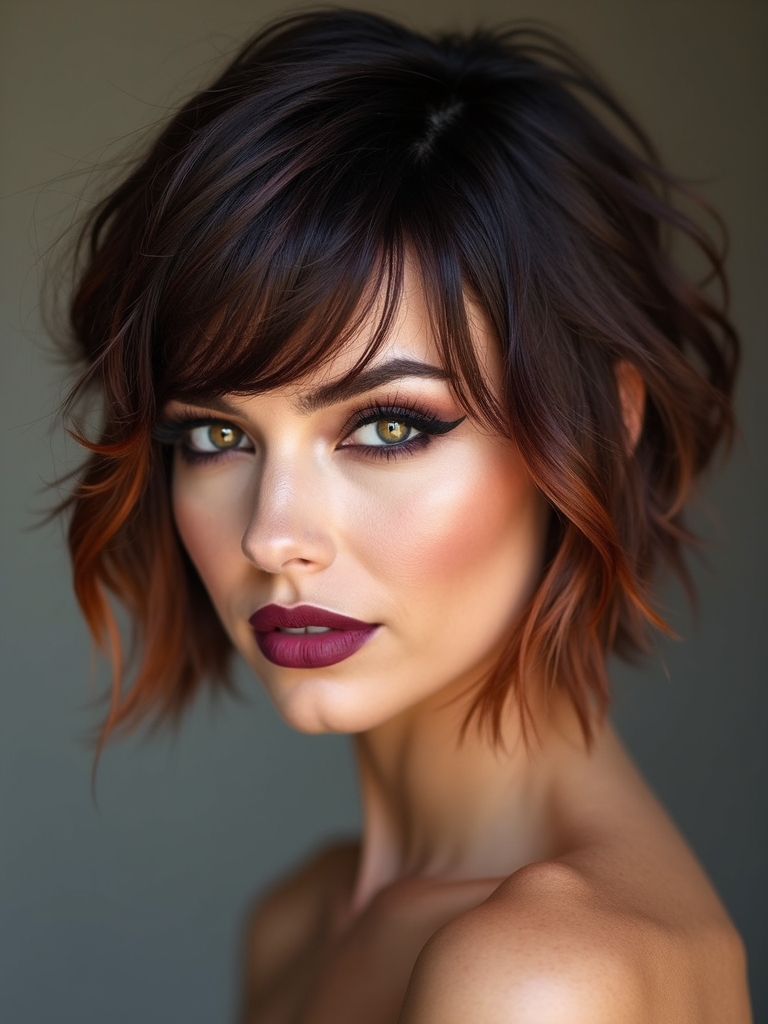 piecey textured edgy shag