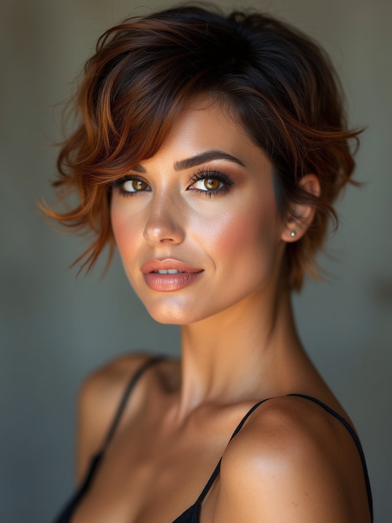 pixie bob with ombre