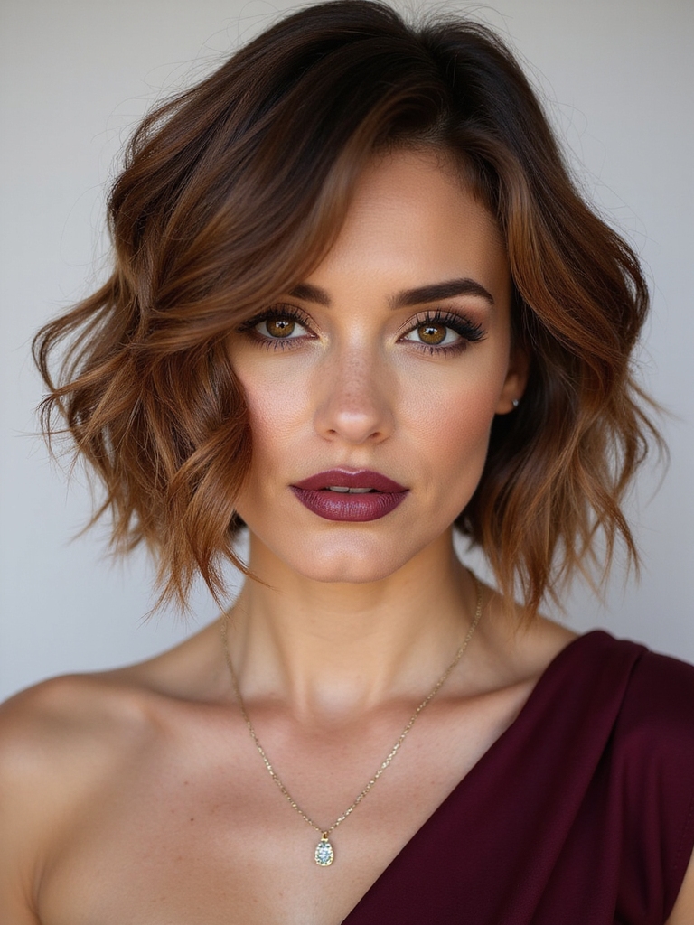 playful asymmetrical pixie bob