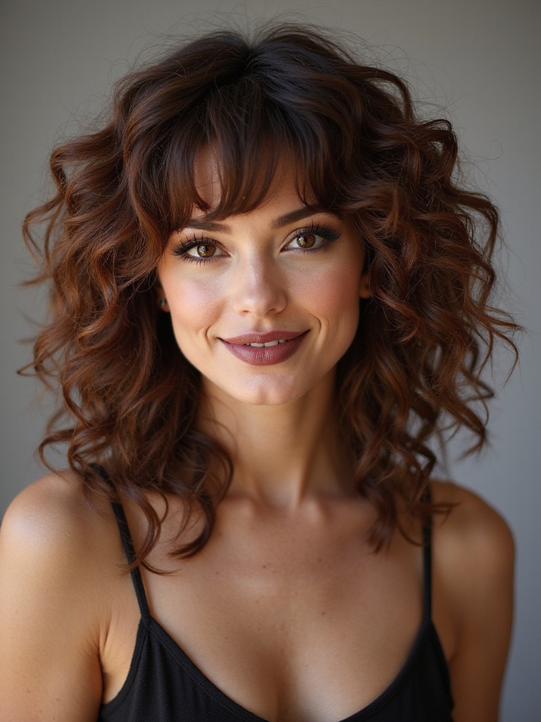 playful layered textured curls