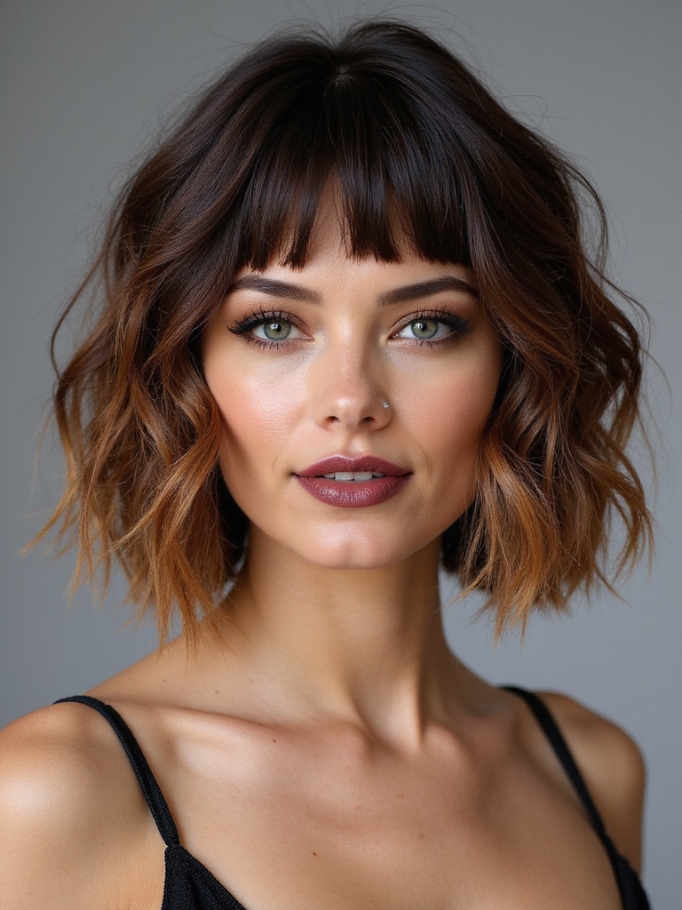 playful textured piecey bob