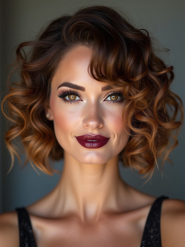 playful textured stacked bob