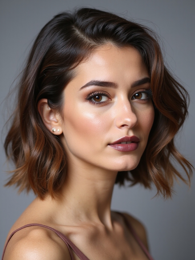 polished inward curled bob