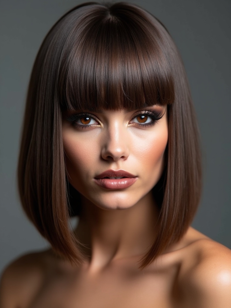 polished low maintenance blunt bob