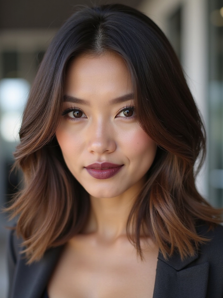 polished stacked bob silhouette