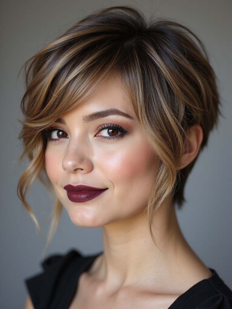 progressive textured pixie transition