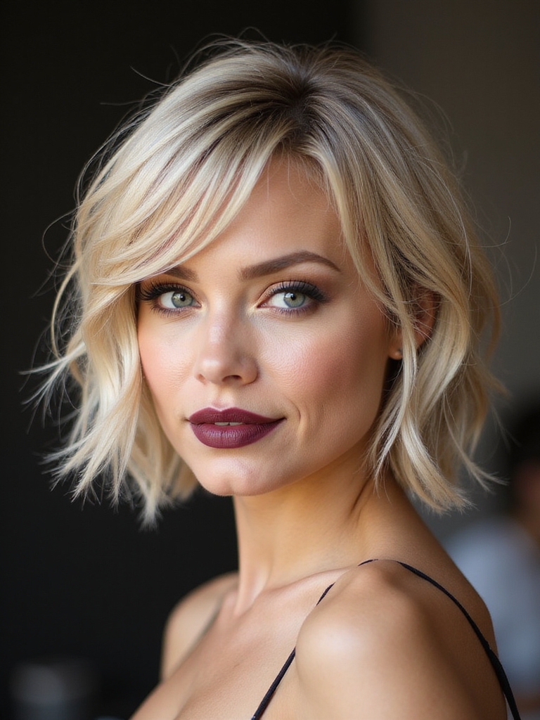 razor cut bob wispy ends