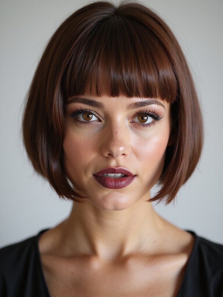 razor sharp inverted bob silhouette