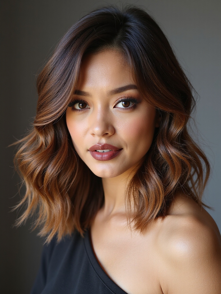 root lifted angled voluminous styling