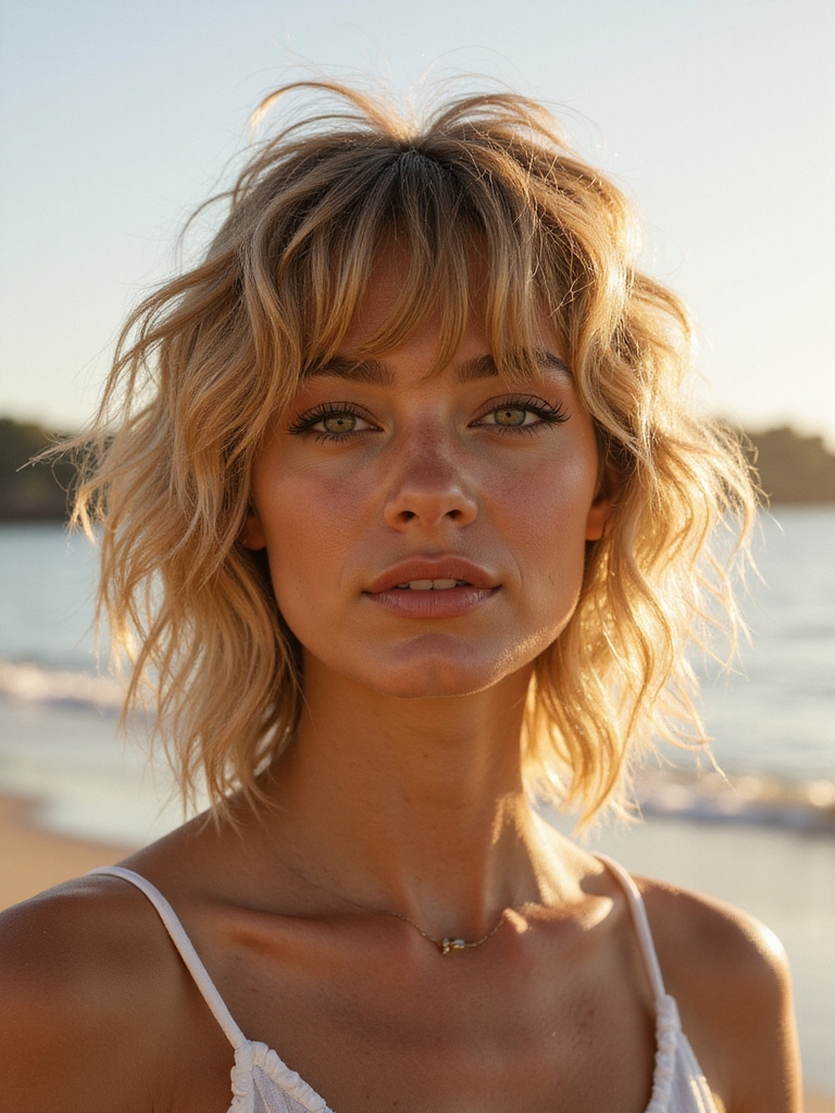 salt kissed tousled textured layers