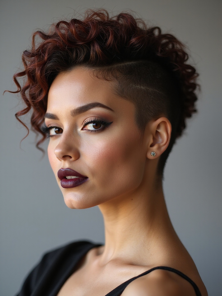 sculpted springy undercut bob