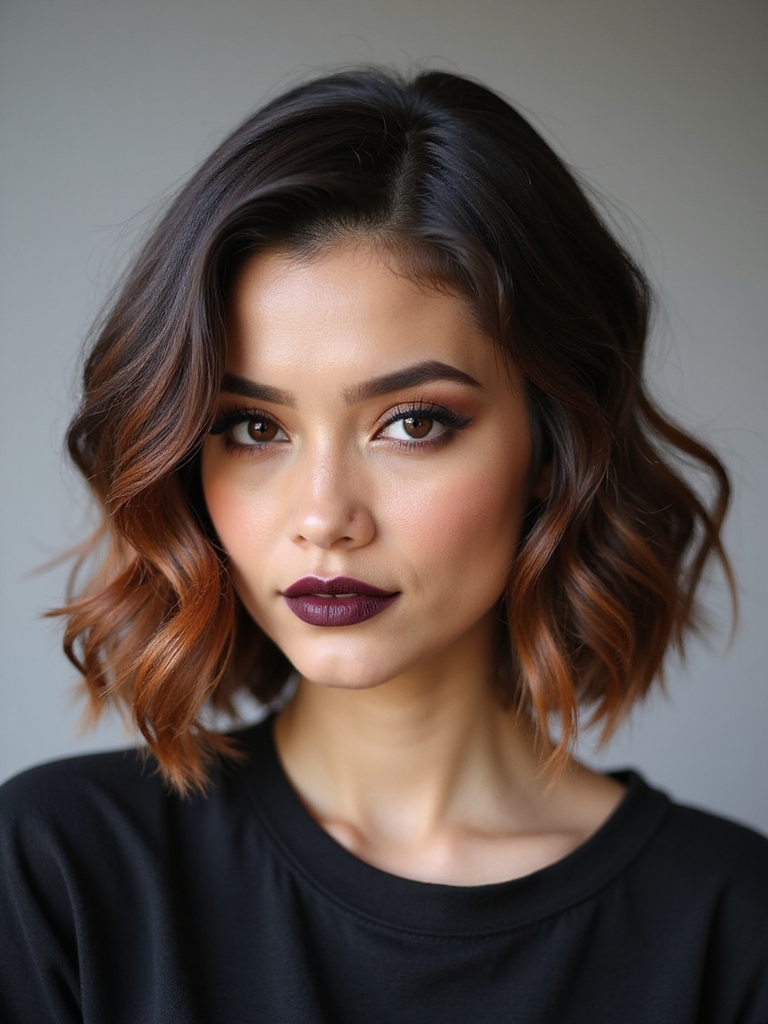 sculpted stacked undercut bob