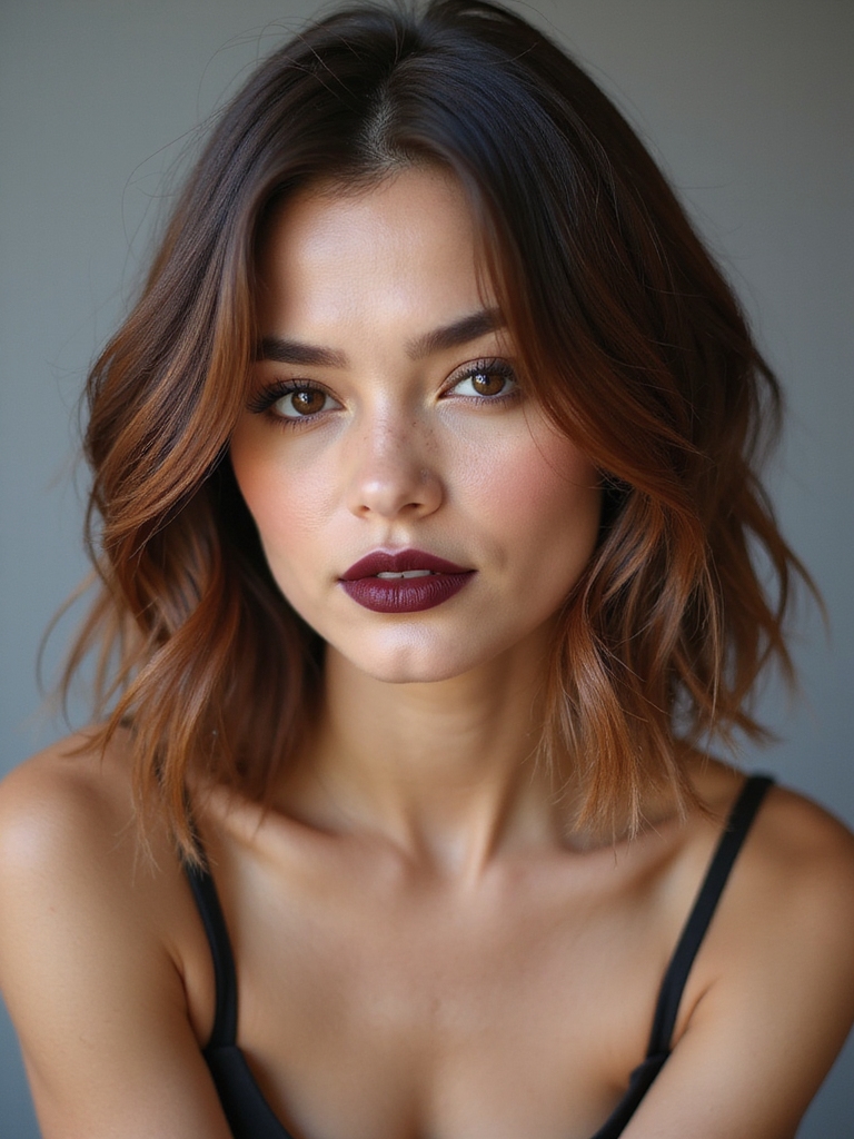 sculpted timeless shoulder length bob