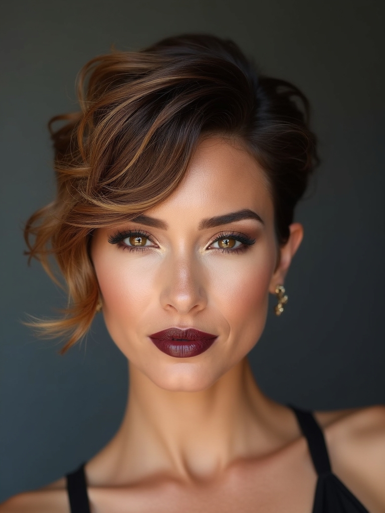 sculpted voluminous chic pixie
